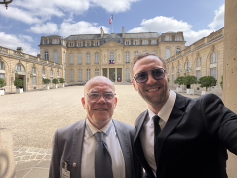 Benjamin Cressiot and Pierre Defrenaix at the Palais de l’Élysée
